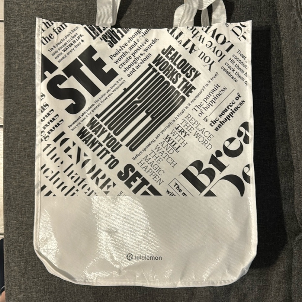 Lululemon Medium Tall Shopping Bag
